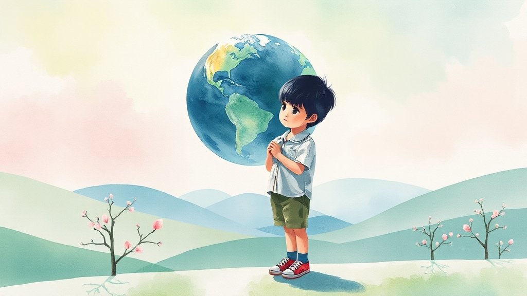 핵전쟁의 현실과 대비: 주요 국가 갈등부터 일상 영향까지 9 결론: 핵 없는 세상으로 (watercolor 스타일)