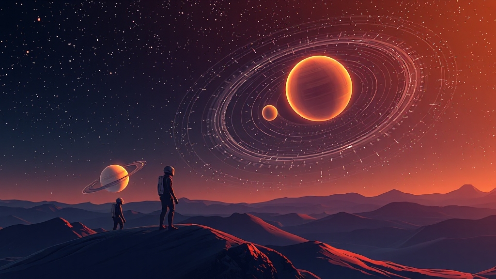 AI의 모든 것: 기본 개념부터 미래 전망까지 한눈에 보기 8 우주 탐사, AI 적용 사례 (illustration 스타일)