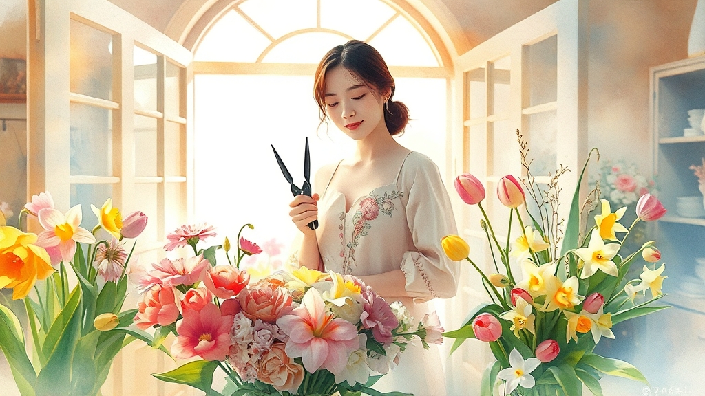 배우 이서이의 생애와 사망, 다재다능한 연기와 플로리스트 열정 4 다재다능했던 그녀, 연기와 꽃 (watercolor 스타일)