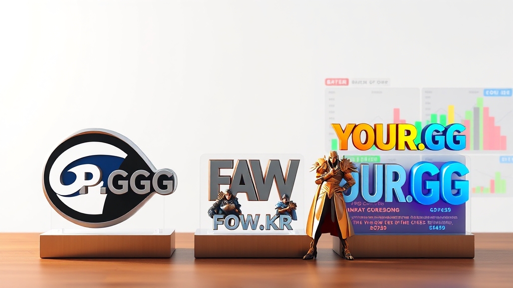 롤 전적 검색 사이트 완벽 비교: OP.GG, FOW, YOUR.GG 활용법 3 주요 OP사이트 비교 (OP.GG, FOW.KR, YOUR.GG) (realistic 스타일)