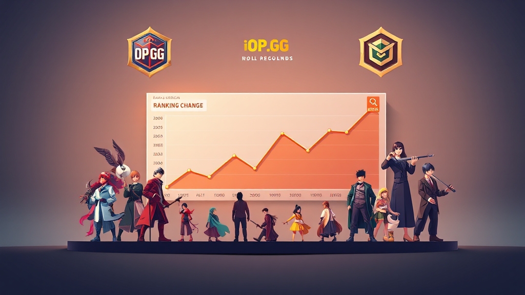 롤 전적 검색 사이트 완벽 비교: OP.GG, FOW, YOUR.GG 활용법 6 OP사이트 순위 변동 요인 및 신뢰도 (illustration 스타일)