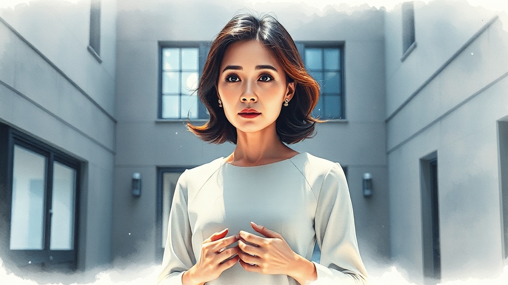 김건희 여사 특검 출석 (watercolor 스타일)