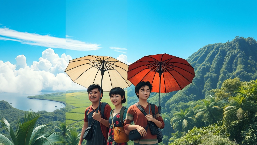 계절별 날씨 특징 (realistic 스타일)