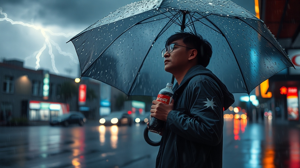 최신 날씨 뉴스 (realistic 스타일)