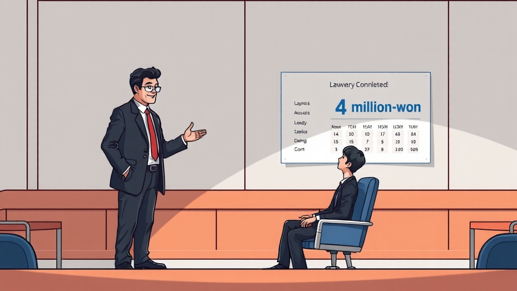 실제 사례 분석 및 합의금 감액 전략 (cartoon 스타일)
