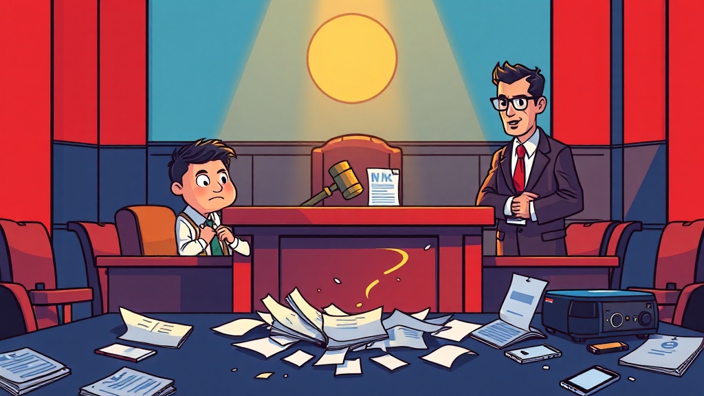 저작권 침해 통지서, 침착하게 대응하세요 (cartoon 스타일)