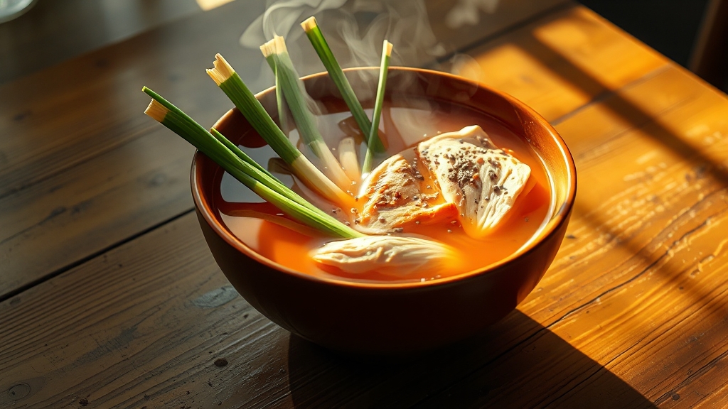 수프 완전정복: 정의, 종류, 건강 효과, 최신 정보까지 6 닭고기 수프, 더 맛있게 즐기기 (realistic 스타일)