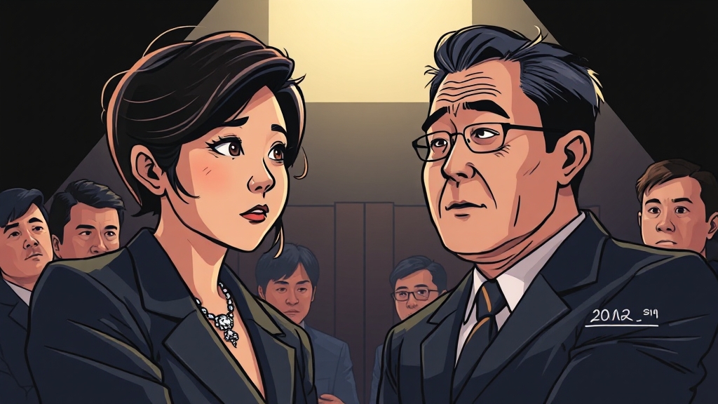 김건희 여사 구속: 영장 청구부터 심사 결과, 향후 전망까지 4 구속 배경 및 경과 (cartoon 스타일)